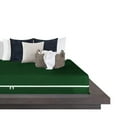 thumbnail image 4 of 4 Piece Zipper Sheet Set Includes (1 Zipper Fitted Sheet, 1 Flat Sheet And 2 Zipper PillowCase) with 10 Inch Deep Pocket 800 TC 100% Egyptian Cotton Solid Green Color Full Size, 4 of 7
