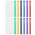 thumbnail image 1 of 12Pcs Binder Pockets A6 Binder Zipper Folders For 6-Ring Notebook Binder Transparent Loose Leaf Pouch Document Filing Bags, 1 of 5
