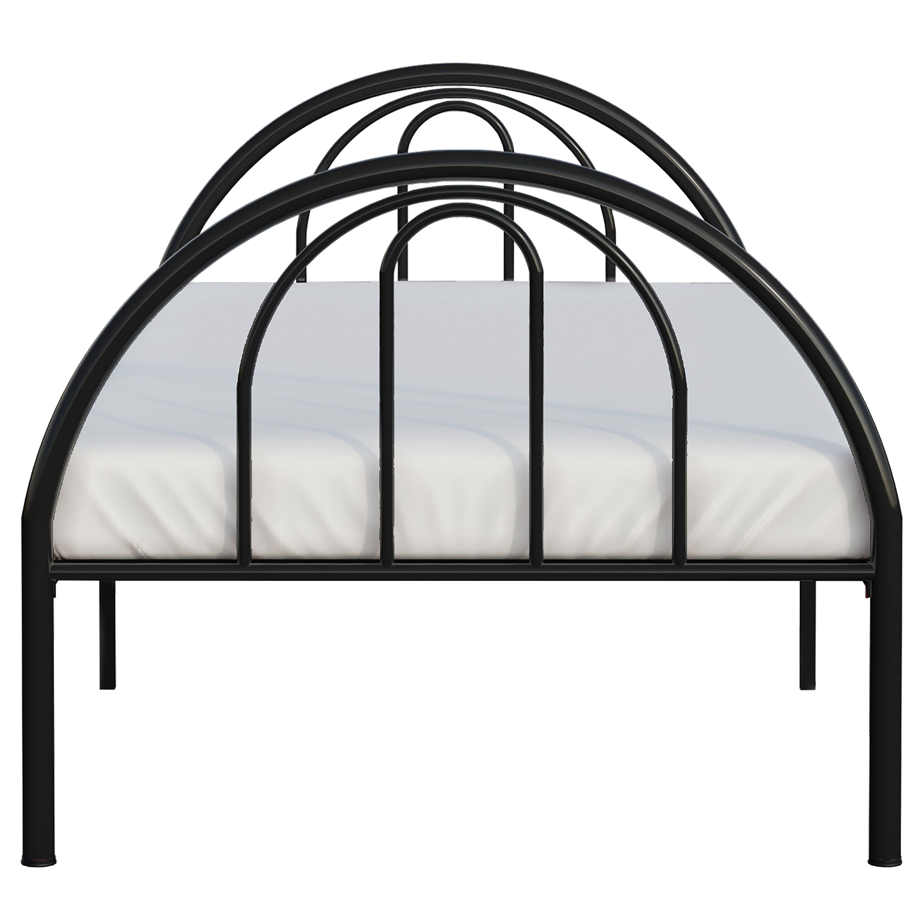 BK Furniture Brooklyn Metal Twin Bed, Black