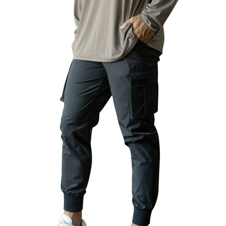DDAPJ Pyju Men's Hiking Cargo Pants Lightweight Outdoor Athletic Climbing Fishing Pants Ripstop Tactical Pants Big Tall Work Trousers Multi Pockets F