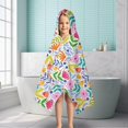 thumbnail image 6 of Pioneer Flower Floral Print Pattern Hooded Bath Towel，50"x30" for Ages 3 To 12 Kids, Quick Dry Lightweight Soft Microfiber Hood Beach Towel Cover Up for Kids, 6 of 7