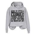 thumbnail image 1 of WEAIXIMIUNG Robe Chandail en Molleton Surdimensionnée Taille Zip Tendance Automne et Hiver pour Femmes Sweat à Capuche Imprimé Lettre Sweat à Capuche Sport Manches Longues, 1 of 3