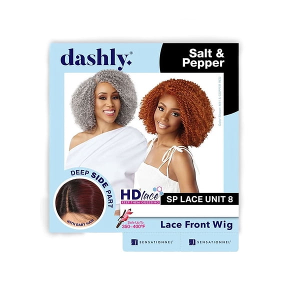 Sensationnel Dashly Salt & Pepper Unit 8 Glueless Lace Wig 12" Lace Wigs / Color: 2 - DARK BROWN