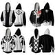 thumbnail image 2 of Sudadera con capucha de Anime Bleach para hombre y mujer, sudadera con cremallera, sudadera con capucha de Kuchiki Byakuya Squad 6 Captain, disfraces de cosplay, ropa de calle Harajuku, 2 of 5