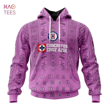 BEST Liga MX Cruz Azul Specialized Team Jersey With Aztec Design 3D Hoodie