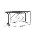 thumbnail image 6 of Counter Height Table with Geometric Metal Base Gray, 6 of 6