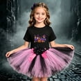 thumbnail image 2 of XIYON Toddler Girl Clothes Halloween Cute Short Sleeve Top And Skirt Outfit Set For Dress Up And Parties 3 -4 Years, 2 of 4