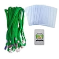 thumbnail image 3 of 10 Pack Premium Vertical 3X4 Badge Holders (3" X 4" Portrait Insert) with Lanyards by Specialist ID (Green), 3 of 4