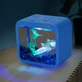 thumbnail image 3 of Flmtop Energy Saving Fish Tank Stylish Reusable Clamshell Feeding Window Fish Terrarium Household Supplies, 3 of 11