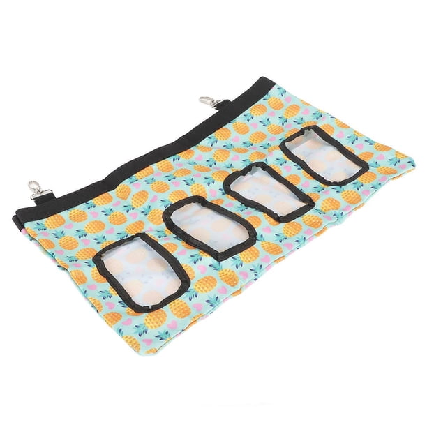 Rabbit Hay Feeder Bag with Holes Hanging Pet Hay Dispenser Storage Manger for Guinea Pig Small Animal 4 Holes
