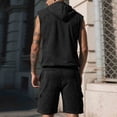 thumbnail image 5 of CHUMUD 2 Piece Sets for Men Summer Outfits Dry Fit Workout Cargo Hooded Tank Tops Hiking Gym Sleeveless Muscle Athletic Shirt Drawstring Shorts Tracksuits, 5 of 6