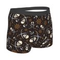 thumbnail image 3 of Balery Pirate Skulls Men's Boxer Briefs, Soft and Breathable Cotton Underwear with nylon Waistband-Large, 3 of 9
