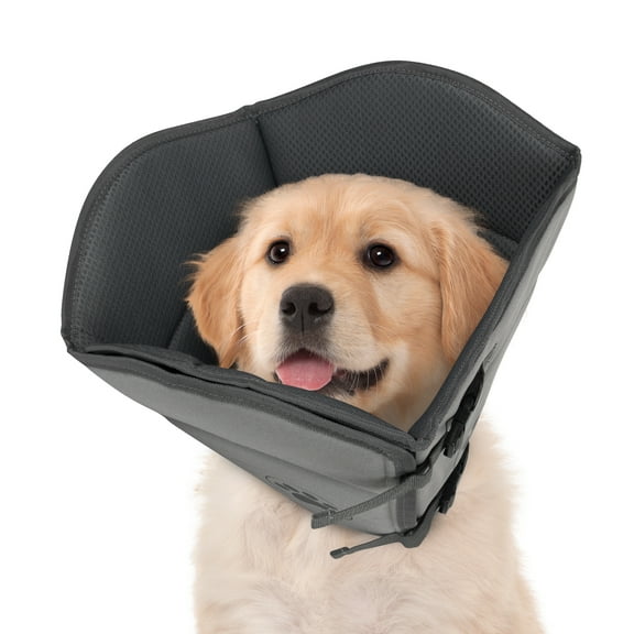 Soft Dog Cone for Small Medium Large Pets After Surgery, Comfy Cone for Dogs, Cones for Dogs to Stop Licking, Pet Elizabethan Collar Alternative to Prevent Licking Wounds(Grey,XL)