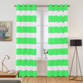 thumbnail image 2 of Kitchen Curtains 84 Inch Length 2 Panels, Green Striped Grommets Window Treatment Curtain, Modern Simple Monochrome Geometric White Thermal Curtains Drapes for Living Room/Bathroom, 2 of 9