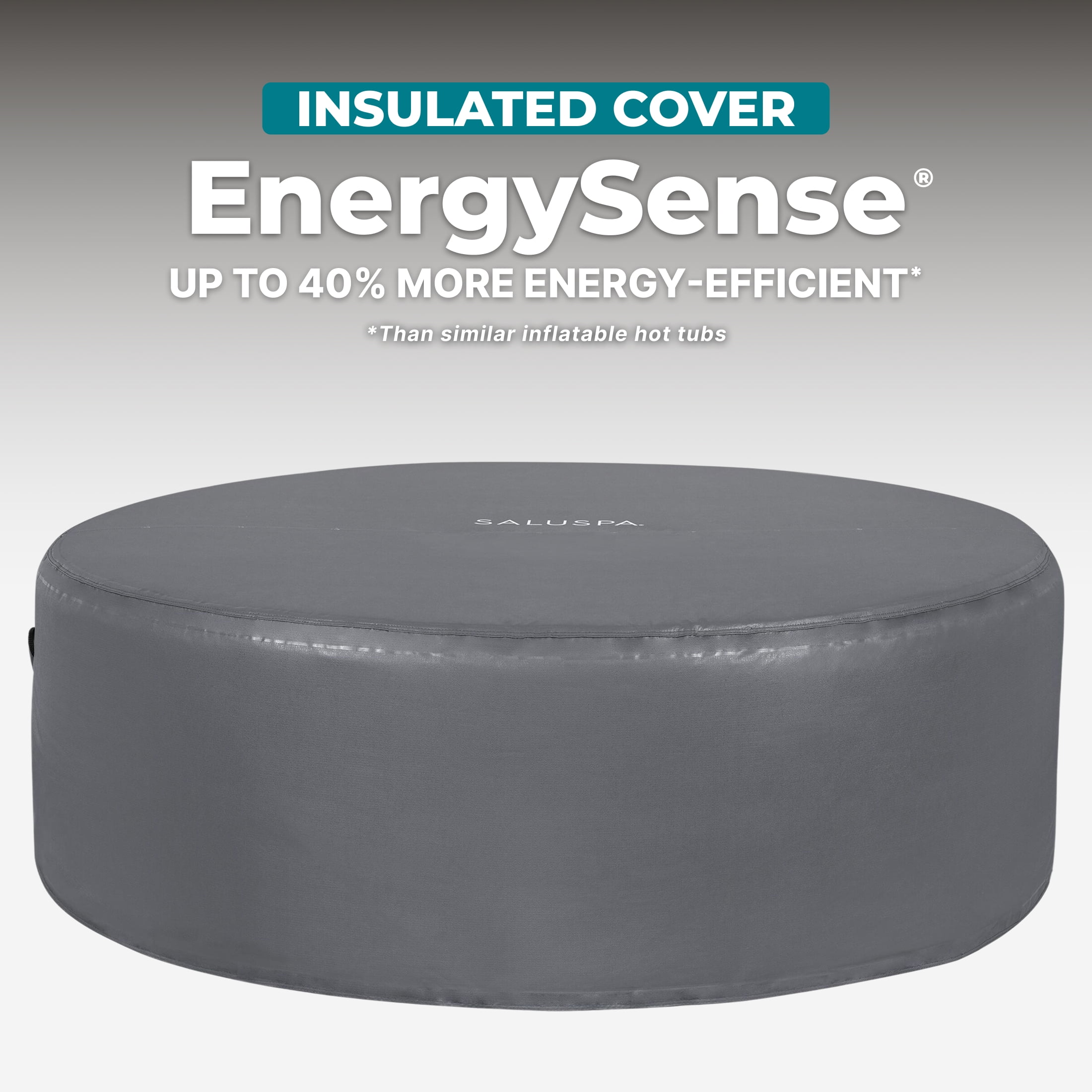 Bestway SaluSpa Hollywood Luxe 4-6 Person Inflatable Hot Tub, Round Energy-Efficient Spa, 77" x 26"