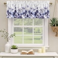 thumbnail image 2 of 2 Pack Valances for Window, Purple Blooms Floral Short Curtains for Kitchen Bedroom Living Room, Farmhouse Spring Flowers Botanical Rod Pocket Small Window Treatment Valance Drapes 54 x 18 Inch, 2 of 8