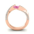 thumbnail image 4 of 1.25 T.C.W Natural Diamond Pink Sapphire Gemstone Beautiful Anniversary Ring for Women Solid 18K Rose Gold Size 9 by Diamond-Capitals, 4 of 8