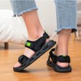 thumbnail image 2 of Sandalia Una Banda Tobillo Correa Plana Suave Cómodo Zapatos De Verano Gancho Lazo Punta Abierta Para Mujer Joven, 2 of 7