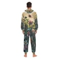 thumbnail image 6 of Boho Wildflowers Herbs Floral Adult Onesie Pajamas Slim Fit Christmas One Piece Suit Pjs for Women and Men Hooded Zipper, 6 of 7