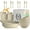 Beige, variant on Homienly 20-Piece Wheat Straw Dinnerware Set, Plates, Bowls & Cups with Flatware, Service for 4, Microwave & Dishwasher Safe, for Kitchen, Outdoor, RV, Multicolor