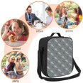 thumbnail image 5 of Logiee Cute Shark Print Insulated Lunch Bag for Women/Men, Reusable Lunch Box for Office Work School Picnic Beach,Leakproof Freezable Cooler Bag with Shoulder Strap, 5 of 7