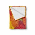 thumbnail image 2 of Fall Leaves Soft Flannel Fleece Throw Blanket, Close Overview Shot of Leaves with Raindrops Autumn Seasonal Macro Photo, Cozy Plush for Indoor and Outdoor Use, 60" x 80", Multicolor, by Ambesonne, 2 of 6