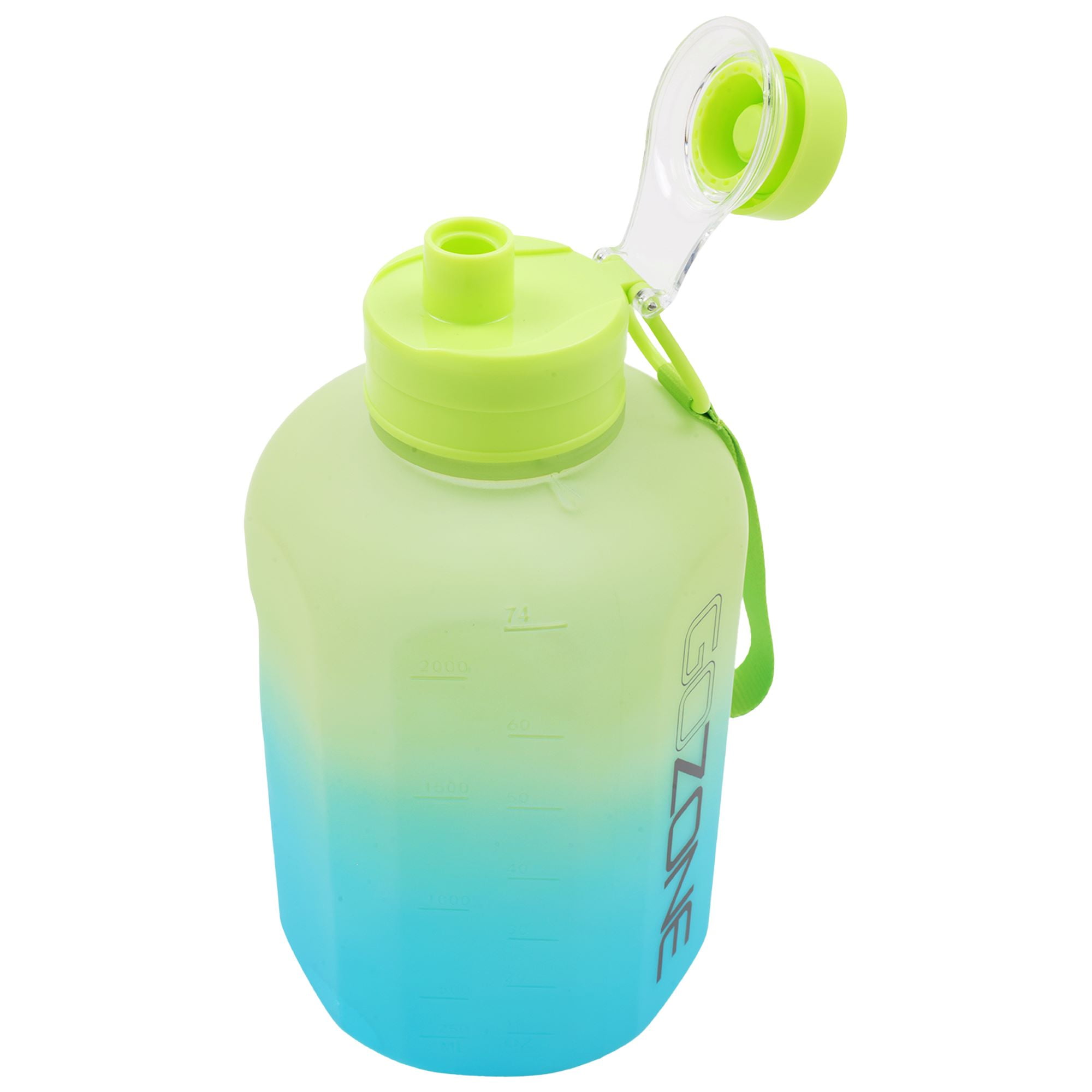 GoZone Water Bottle Jug, Half Gallon Sports Water Jug with Carry Handle, Multi, 74 oz