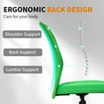 thumbnail image 6 of YYEAN Home Office Chair Ergonomic Mid-Back Mesh Desk Chair Computer Armless Executive Task Chair Lumbar Support Armrests Swivel Rolling PC Chairs Small Meeting for Adults,Green, 6 of 9