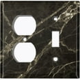 thumbnail image 4 of Metal Light Switch Plate Outlet Cover (Image of Marble Black MAR005), 4 of 13