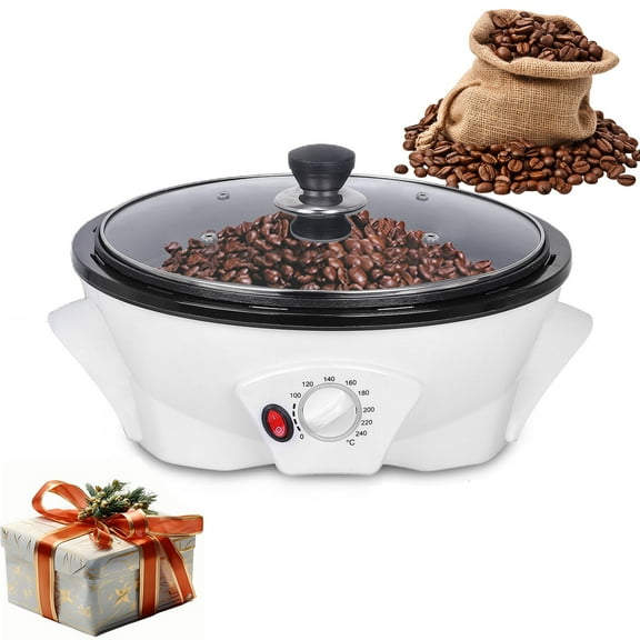 HechoVinen Electric Coffee Bean Roaster 500G Capacity Non-stick Electric Coffee Bean Roasting Baker 0-240℃ Temperature Adjustable Household Roasting Machine