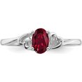 thumbnail image 5 of Sterling Silver Rhodium-Plated Created Ruby Ring (Size 6) Made In China qbr15jul-6, 5 of 5