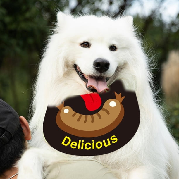 Pañuelo para perro Yinane ajustable dibujos animados lavable XL