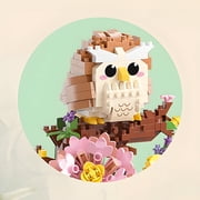 HI-REEKE Animal Micro Mini Building Block Set Owl Building Plastic Kit Toy Gift for Kid Multicolor