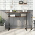 thumbnail image 5 of Lodz 1-Shelf Metal Bar Table, Toasted Barnwood and Black, 5 of 6
