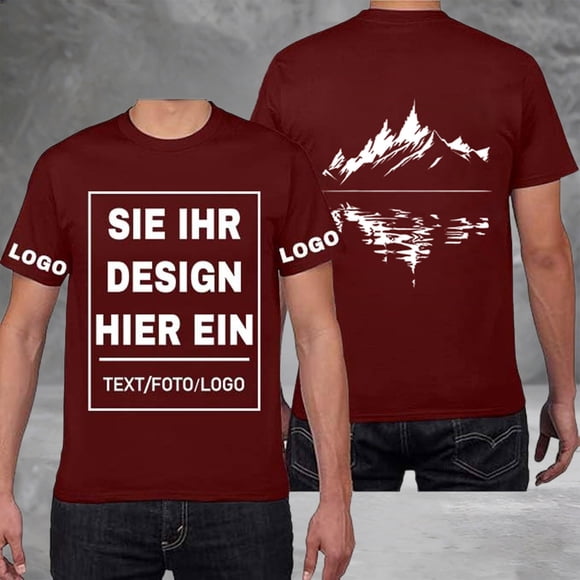 Men's Summer Short Sleeve DIY Custom T Shirt for Everyday Casual Wear in Daily Life Relaxed Fit Men Tee