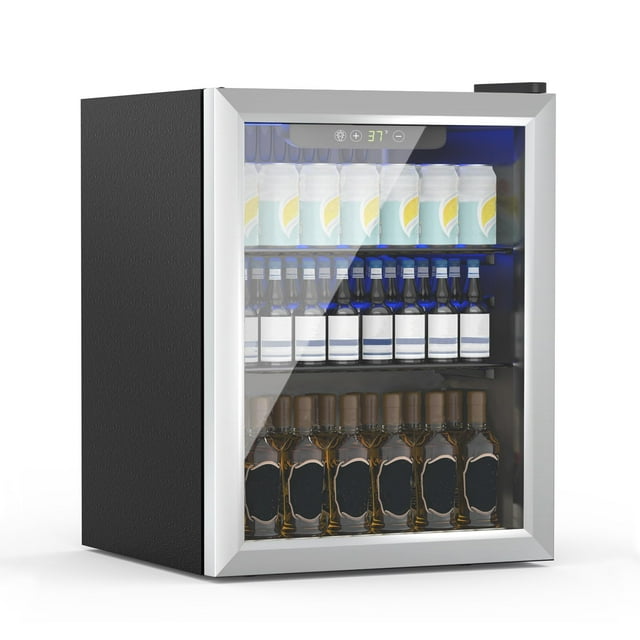 Refrigerador de bebidas DollarDash Compact 70 latas/37 L con puerta de vidrio