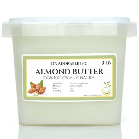 Dr Adorable - 3 lb - Almond Butter - 100% Pure Organic natural Skin Care