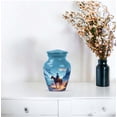 thumbnail image 5 of Cowboy Mini Cremation Urns For Adult Man And Women, Blue Urns For Adult Female Small, Funeral Urn For Ashes Keepsake Mother, Little Urn For Human Ashes Male And Female, 3 Inch, 5 of 7
