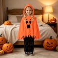 thumbnail image 6 of RMGVDSD Toddler Boys Halloween Costume Ghost Poncho Cape Hooded Tops Pants Set Kids Ghost Face Print Halloween Party Dress Up Outfit 9-12 Months, 6 of 9