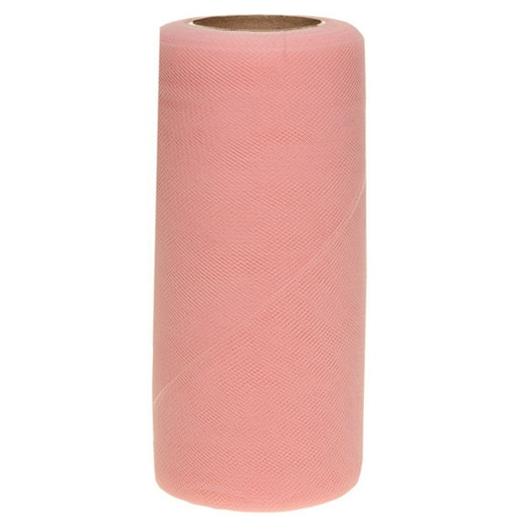Falk Fabrics Tulle Spool for Decoration 6-Inch by 25-Yard - Peach