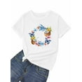 thumbnail image 7 of Women's T-Shirt Simple Coconut Butterfly Starfish Seagrass Blue Short Sleeve Casual Tee Classic Crew Neck T Shirt for Women White, M, 7 of 7