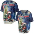 thumbnail image 3 of Merry Christmas and Happy New Year Santa French Bulldog Holiday Xmas Winter All Over Print 3D Baseball Shirt Dog Lover Gifts Softball Sport - 00024, 3 of 6