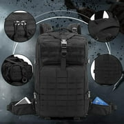 zhongxiazhiyue Unisex Waterproof Fabric Military Backpack, Black