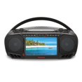 thumbnail image 1 of Aiwa Portable Boombox, crystal clear Sound with 3W x 2 Speakers and Bass Function, Featuring a 7 LcD Display, Bluetooth connectivity, FM Radio, cDDVD Player, Streaming on Roku and Amazon Fir, 1 of 12