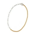 thumbnail image 6 of Women Asymmetric Gold Silver Necklace Unisex Chain Necklace Fashion Jewelry Stylish Collarbone Chain Metal Texture, 6 of 8