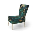 thumbnail image 3 of Designart "Modern Fluid Gold And Green Ii" Upholstered Modern & Contemporary Accent Chair and Marble Abstract Arm Chair - Multiple Color & Pattern, 3 of 7
