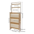 thumbnail image 2 of Shoe Storage Cabinet, Flip Door Shoe Cabinet, Shoes Organizer (Tawny) 70*24*186cm, 2 of 17