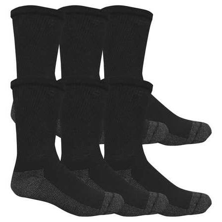 Fruit of the Loom - M8921B6-12-SP Socks,Mens,10-13,Black,PK6 G9057081 ...