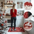 thumbnail image 5 of Christmas Kitchen Rug Set of 2, Merry Christmas Holiday Non Slip Kitchen Mats for Floor Winter Xmas Trees Home Decor Kitchen Floor Rugs for Hallway Laundry Room, 17"x30"+17"x47" (Red), 5 of 6