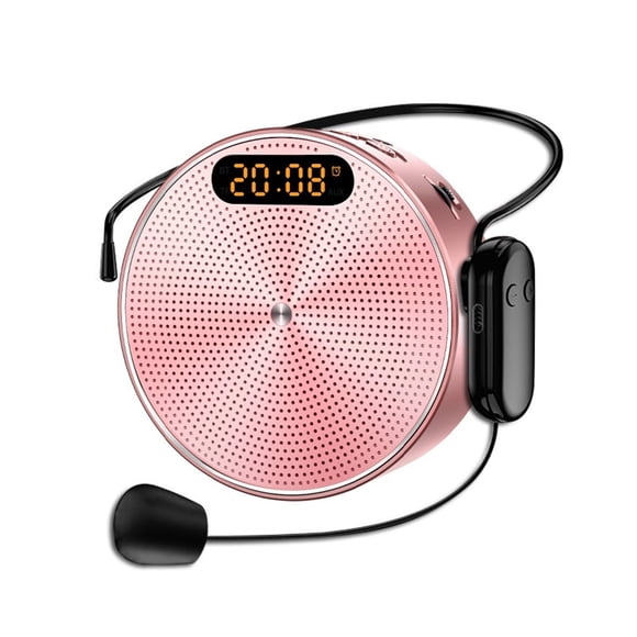Wired / Wireless Clock Megaphone Portable Voice Amplifier Teacher Guide Microphone Speaker 5W Support TF Card U Disk Connection ,Clear and Reliable